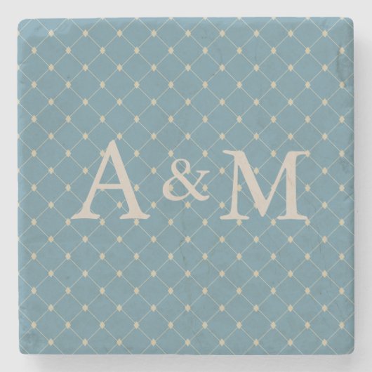 Kustcharm | Monogram gesteente Onderzetter (Voorkant)