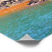 Kustcharm: Santorini, Griekenland's gesloten kapel Poster (Hoek)