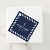 Kustcharme: Blauw en Wit Nautisch Zeepaardje Bedankjes Labels (In situ)