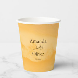 Kustchic gouden zand turquoise water bruiloft papieren bekers