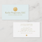 Kustdollars voor onroerend goed visitekaartje (Voorkant / Achterkant)