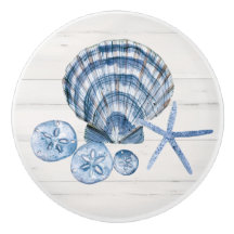 Kustdoornhaai Zeeshells blauw wit hout