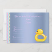 KUSTEENDEN BABY SHOWER INVITATIE BLAUW 2 KAART (Achterkant)