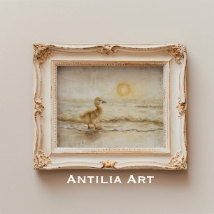  Kusteendje Schilderij Zeegezicht Strand Poster