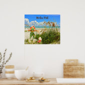 Kusteiland Sanibel Florida Strand & vogelverschrik Poster (Keuken)