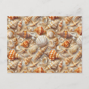 Kustelegantie Seashell patroon Briefkaart