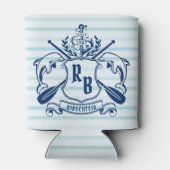 Kustemblam Dolphins Anchor Oar Shield Nauzale Blikjeskoeler (Achterkant)