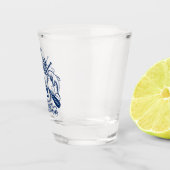 Kustemblam Dolphins Anchor Oar Shield Nauzale Shot Glas (Rechts)