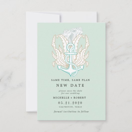 kusten kusten Foto veranderen datum uitnodiging (Voorkant)