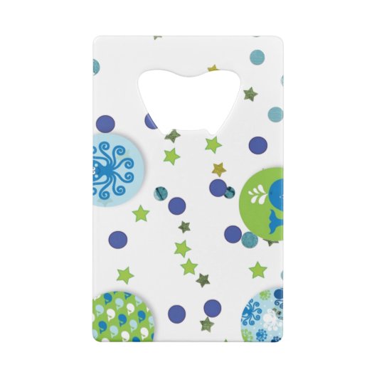 Kustgebied Critter ontwerp Kredietkaart Flessenopener (Achterkant)