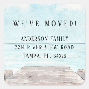 Kustgebied Nieuw huisadres Label Sticker