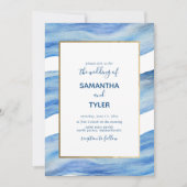 Kustgolf van de Elegance-Waterverf in Classic Blue Kaart (Voorkant)