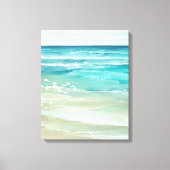 Kustgolf Waterverf Kustgolf Canvas Afdruk (Voorkant)