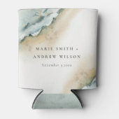 Kustgolf Zee Zandband Nautical Weddenschap Blikjeskoeler (Voorkant)