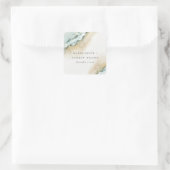 Kustgolf Zee Zandband Nautical Weddenschap Vierkante Sticker (Tas)