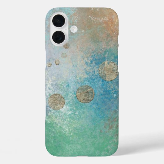 Kustgoten | Blauwe en groene Waterverf Gold Case-Mate iPhone Case (Achterkant)