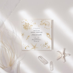 Kustgouden elegante vierkante open huis kaart