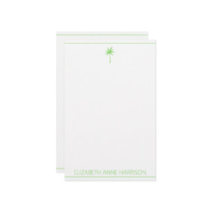 Kustgroene en witte palmbomen briefpapier