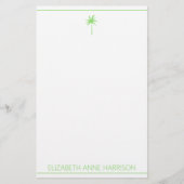 Kustgroene en witte palmbomen briefpapier (Voorkant)