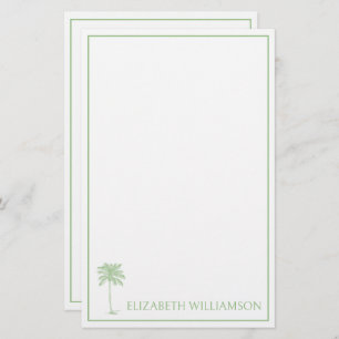 Kustgroene palm palm boom gepersonaliseerd briefpapier