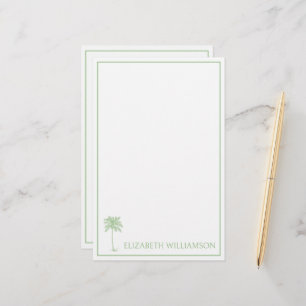 Kustgroene Palmetto Palmboom Persoonlijk Briefpapier