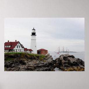 KustGuard Cutter Eagle & Portland Head Light Poster
