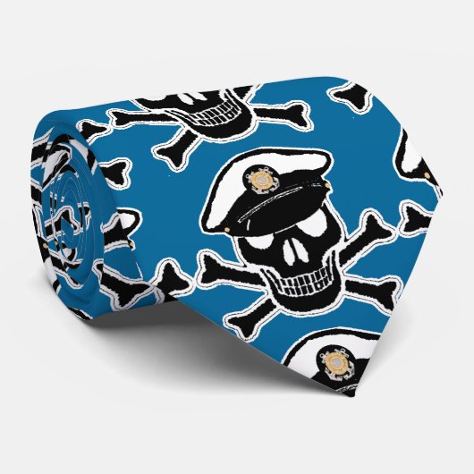 KustGuard Entable Scull & Crossbones Stropdas (Opgerold)