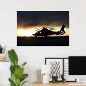 KustGuard MH-65 Dolphin Helikopter Poster (Thuiskantoor)