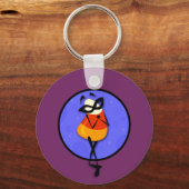 KUSTHALLOWEEN KANDY CORN ROND BUTTON SLEUTELHANGER (Voorkant)