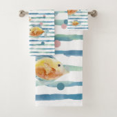 KUSTHELDERE WATERVERF TROPISCHE VIS, STRAND BAD HANDDOEK (Insitu)