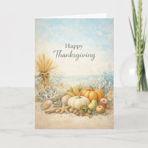 Kustherfst Gelukkig Thanksgiving Oogst Kaart