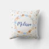 kustillustraties zeeschelpenmonogram kussen (Achterkant)