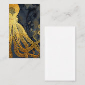  kustinktvis (Octopus Gold Black Blue) Waterverf Visitekaartje (Voorkant / Achterkant)