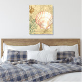 Kustkaartcollage Canvas Afdruk (Insitu (Slaapkamer))