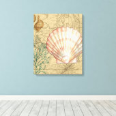 Kustkaartcollage Canvas Afdruk (Insitu (Houten vloer))
