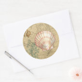 Kustkaartcollage Ronde Sticker (Envelop)