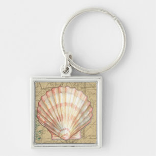 Kustkaartcollage Sleutelhanger