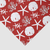 Kustkerst en goudmakreel rood tissuepapier (Detail)