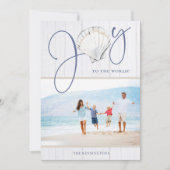 Kustkerst Joy Seashell Holiday Foto Feestdagenkaart (Voorkant)