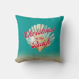 Kustkerst op het strand Sand and and Seashell Kussen