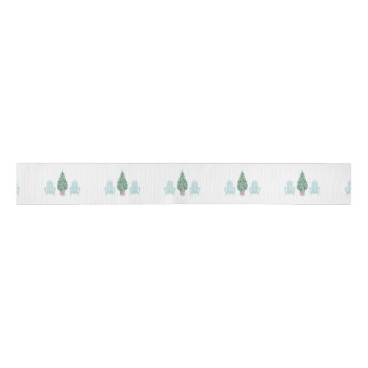 Kustkerst Seashell Tree Adirondack Stoelen Grosgrain Lint (Voorkant)