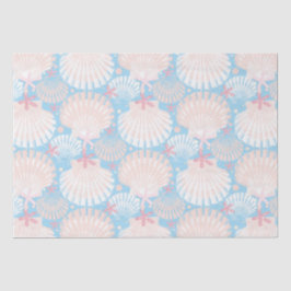 Kustkerstblauw omslagpapier tissuepapier