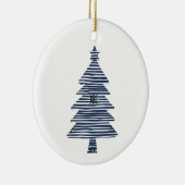 Kustkerstboom nautische scheepswiel keramisch ornament (Rechts)