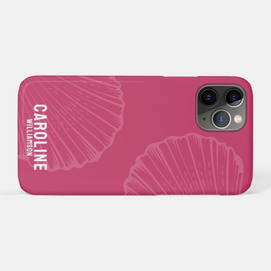 Kustkleindochter nautische roze zeeschelp Case-Mate iPhone case (Achterkant (horizontaal))