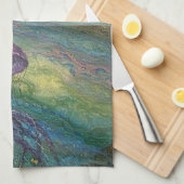Kustkleurige kwal keukenhanddoek (Quarter Fold)
