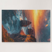 Kustklif Zonsondergang Legpuzzel (Horizontaal)