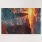 Kustklif Zonsondergang Legpuzzel (Horizontaal)