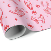 Kustkoeienmeisje roze rood cadeaupapier (Rol Hoek)