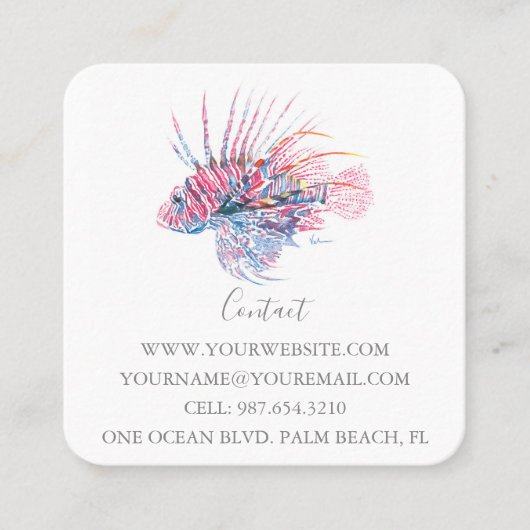 Kustkoraallangoest Visitekaartje (Voorkant)