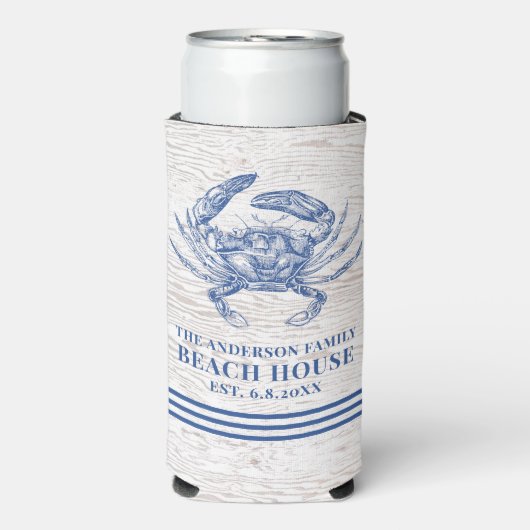 Kustkrab Beach House Rustige Hood Familienaam (Seltzer Voorkant)